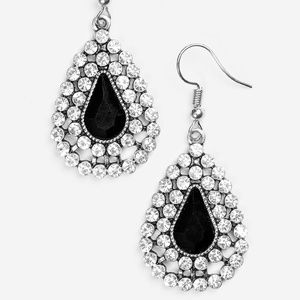 Diamond Dazzle - Black earrings
